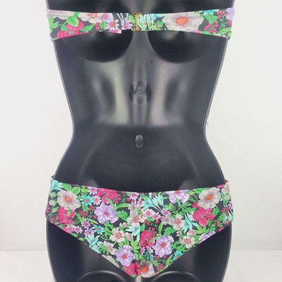 Victoria's Secret Floral Lace-up Two Piece Bikini - Picture 7 of 13